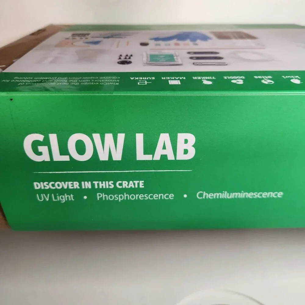 NEW Glow Lab KiwiCo. Kiwi Co. Crate Science Experiment Craft Kit UV Light Topics